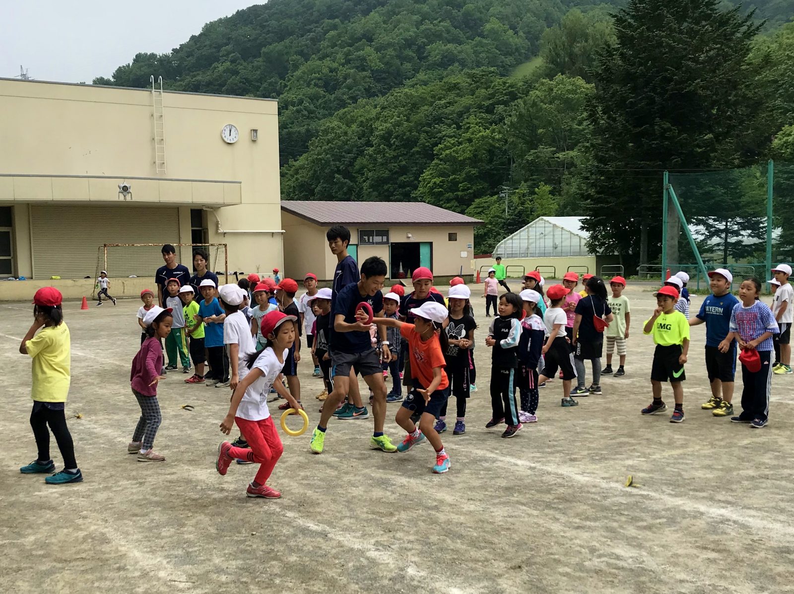 札幌市立盤渓小学校でランニング授業